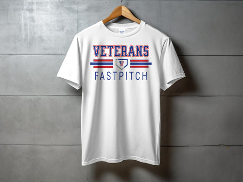 Veterans Softball — Striped Fastpitch Logo