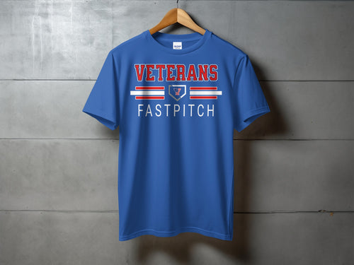 Veterans Softball — Striped Fastpitch Logo