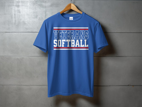 Veterans Softball — Bold Softball Lettering