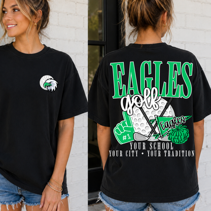 Custom Golf School Spirit Mascot Top — design example 1
