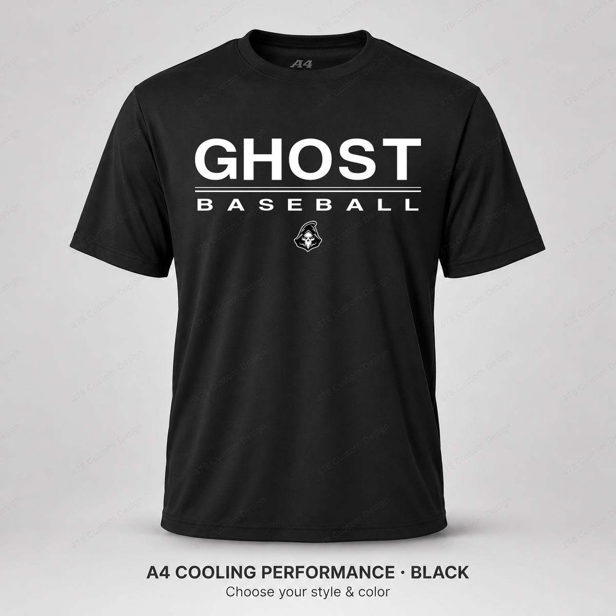 Ghost Baseball Double Stripe — Black