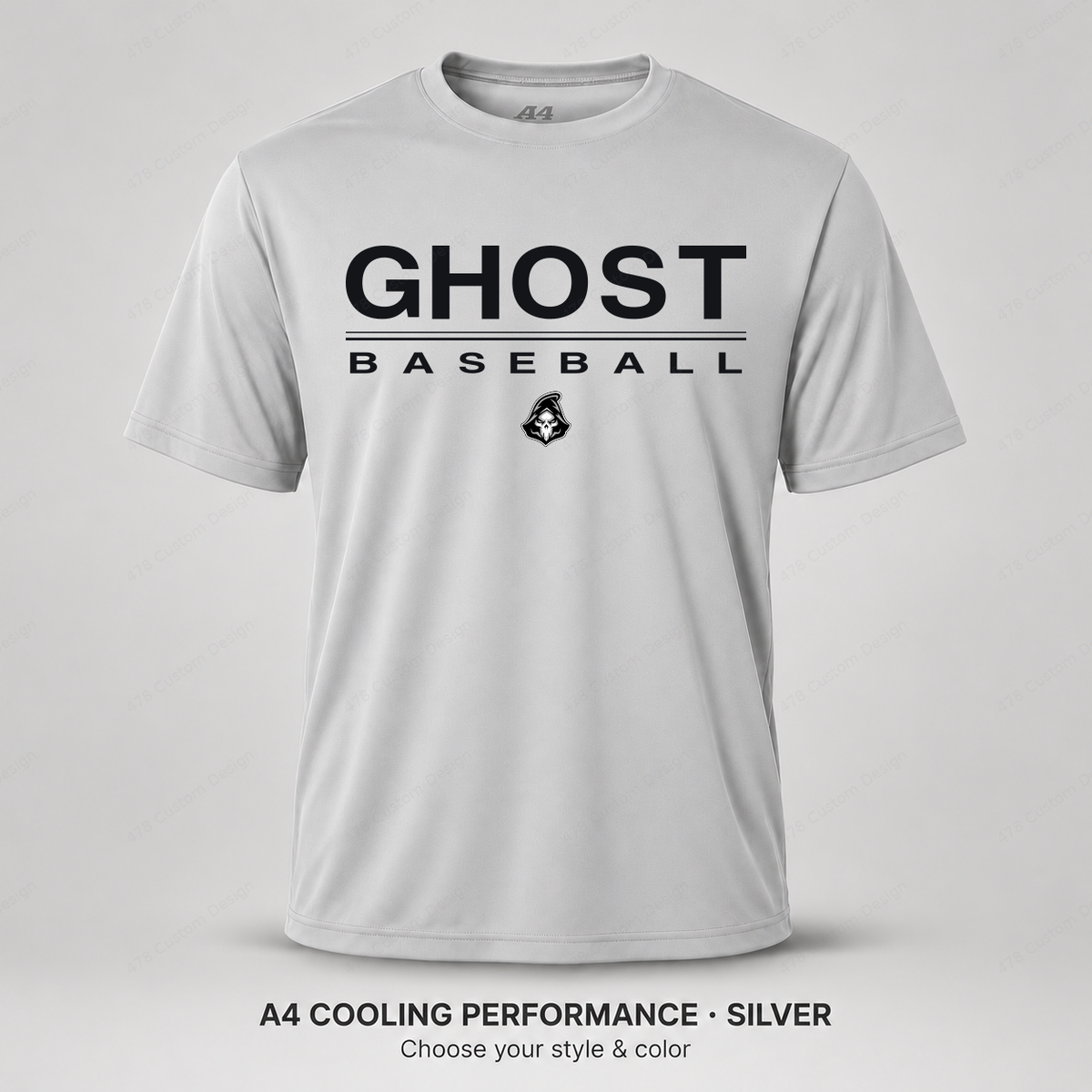 Ghost Baseball Double Stripe — Silver