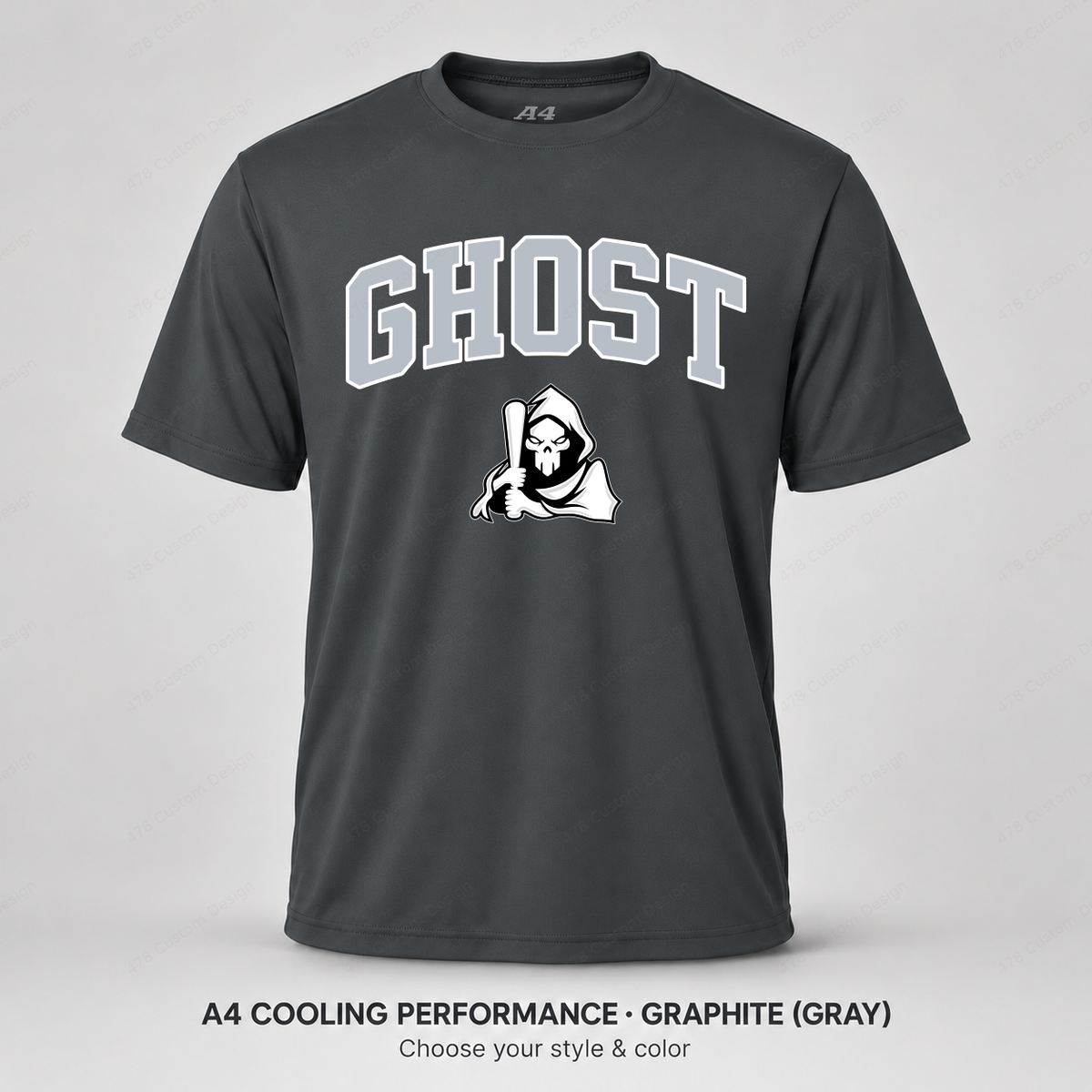 Ghost Collegiate Arch — raised logo — Gray