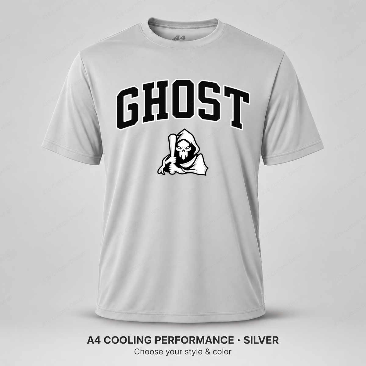 Ghost Collegiate Arch — raised logo — Silver