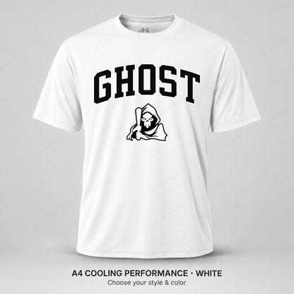 Ghost Collegiate Arch — raised logo — White