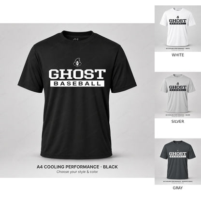 Ghost Baseball Sport Bar — full shirt with all four color previews