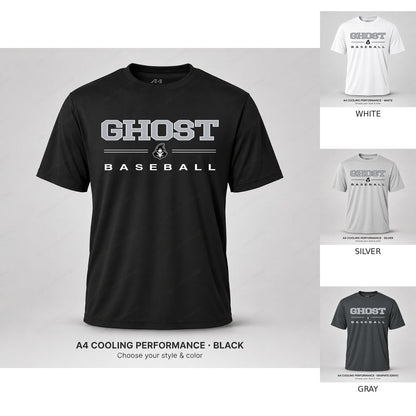 Ghost Baseball Split Rule — full shirt with all four color previews