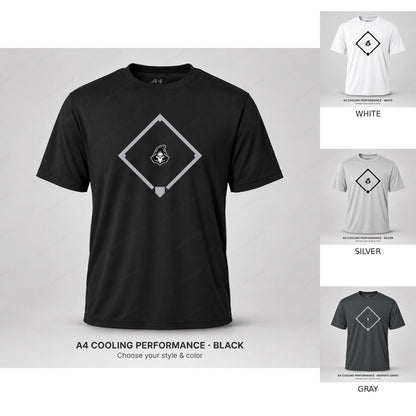 Ghost Baseball Diamond — full shirt with all four color previews