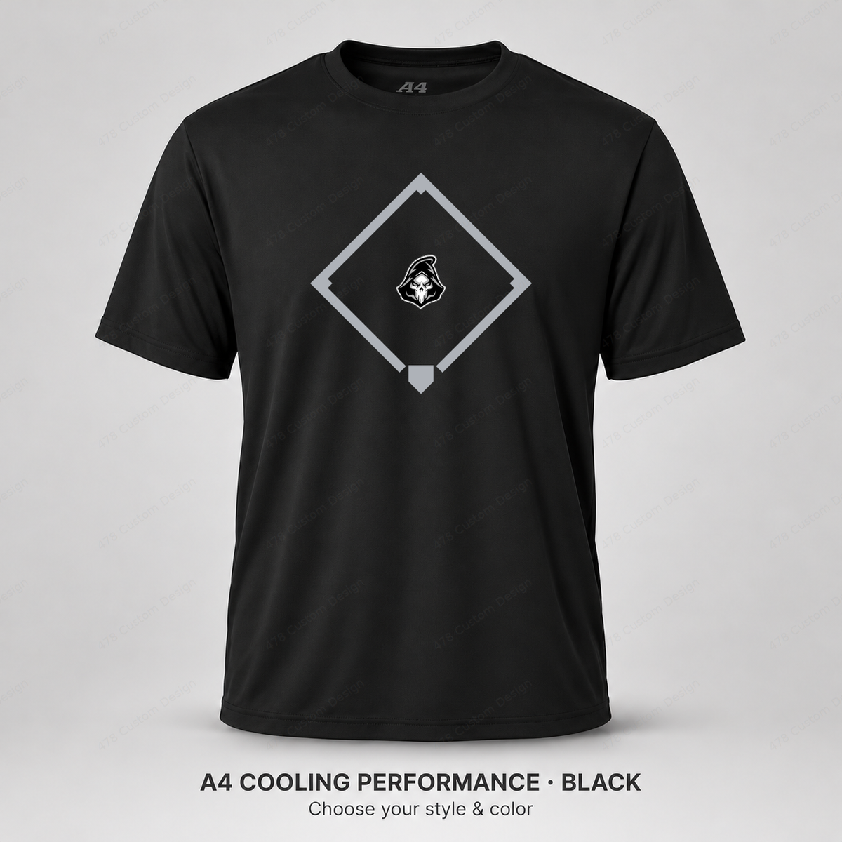Ghost Baseball Diamond — Black