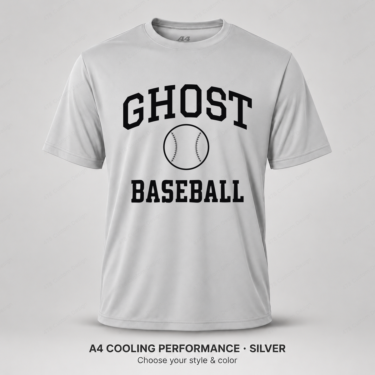 Ghost Baseball Collegiate Baseball Arch — Silver