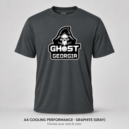 Ghost Ghost Georgia Logo — smaller main logo — Gray — shirt logo reduced 8%