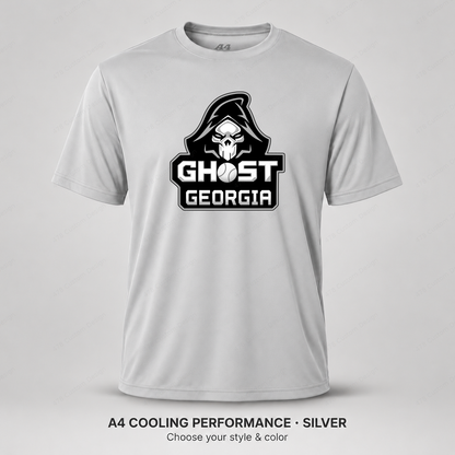 Ghost Ghost Georgia Logo — smaller main logo — Silver — shirt logo reduced 8%