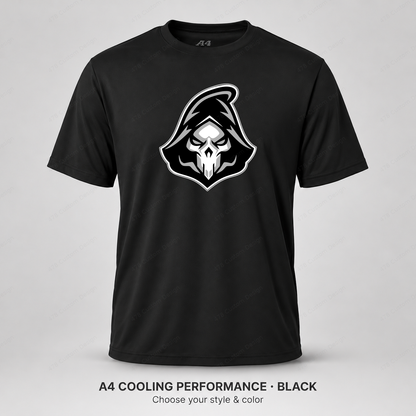 Ghost Baseball Head Logo — Black — shirt logo reduced 8%