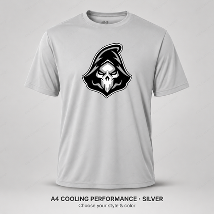 Ghost Baseball Head Logo — Silver — shirt logo reduced 8%
