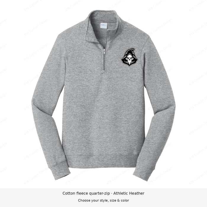 Ghost Baseball — Head Logo — Quarter-Zip Pullovers — example 2; corrected left-chest placement
