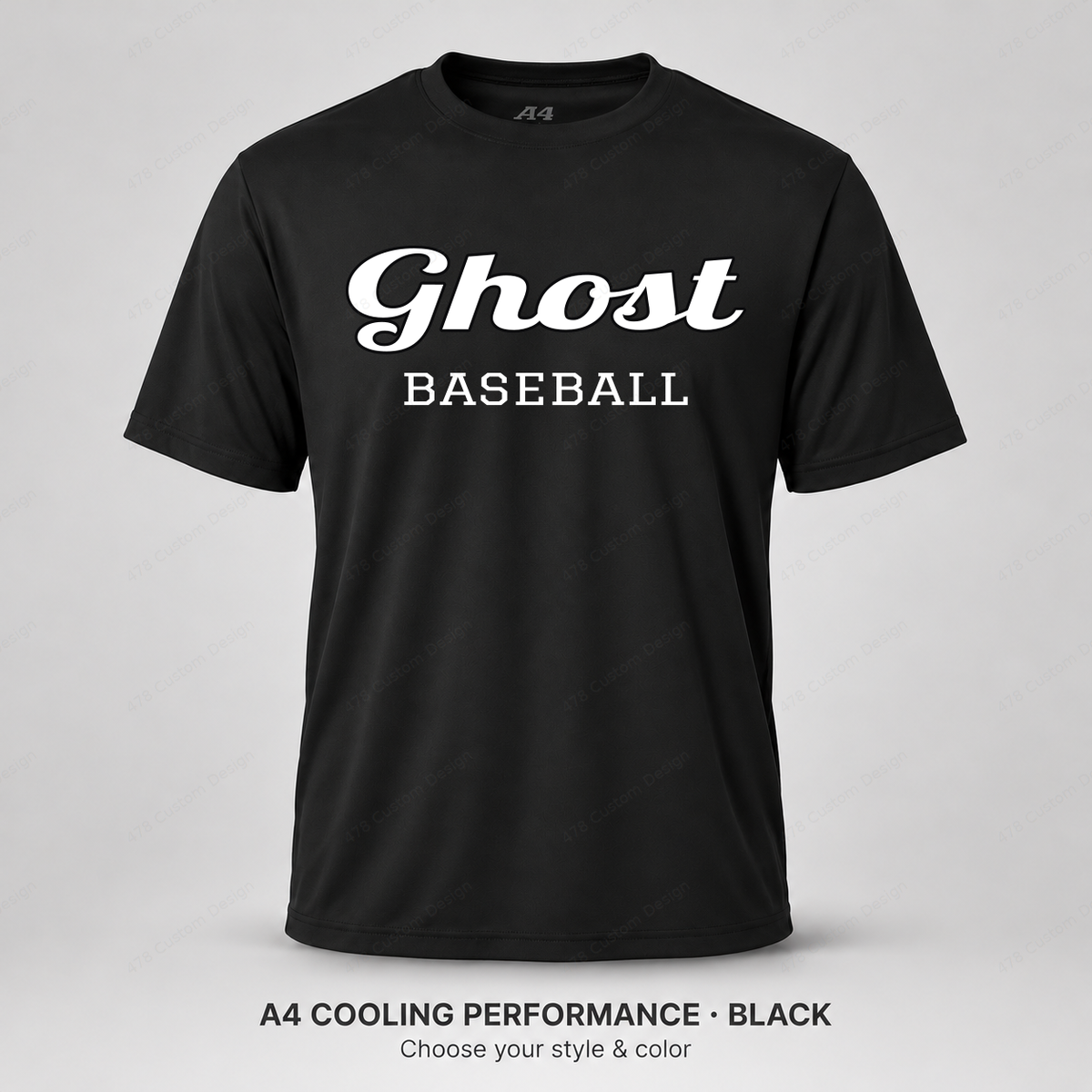 Ghost Baseball Retro Script — Black