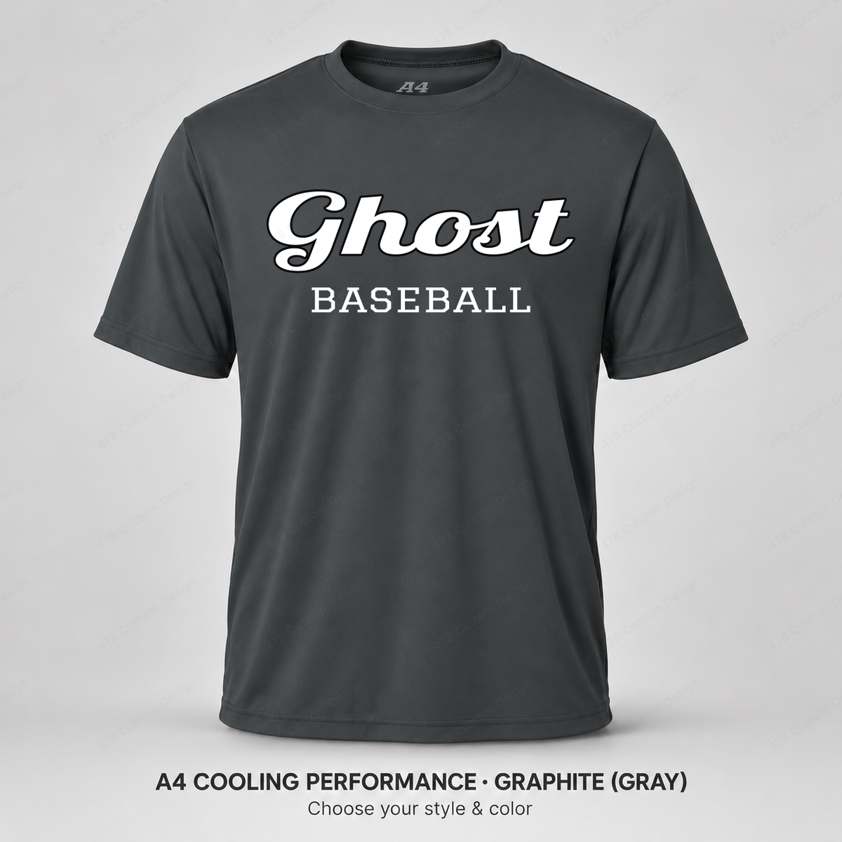 Ghost Baseball Retro Script — Gray