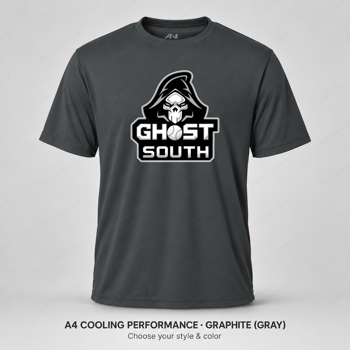 Ghost Ghost South Logo — smaller main logo — Gray — shirt logo reduced 8%