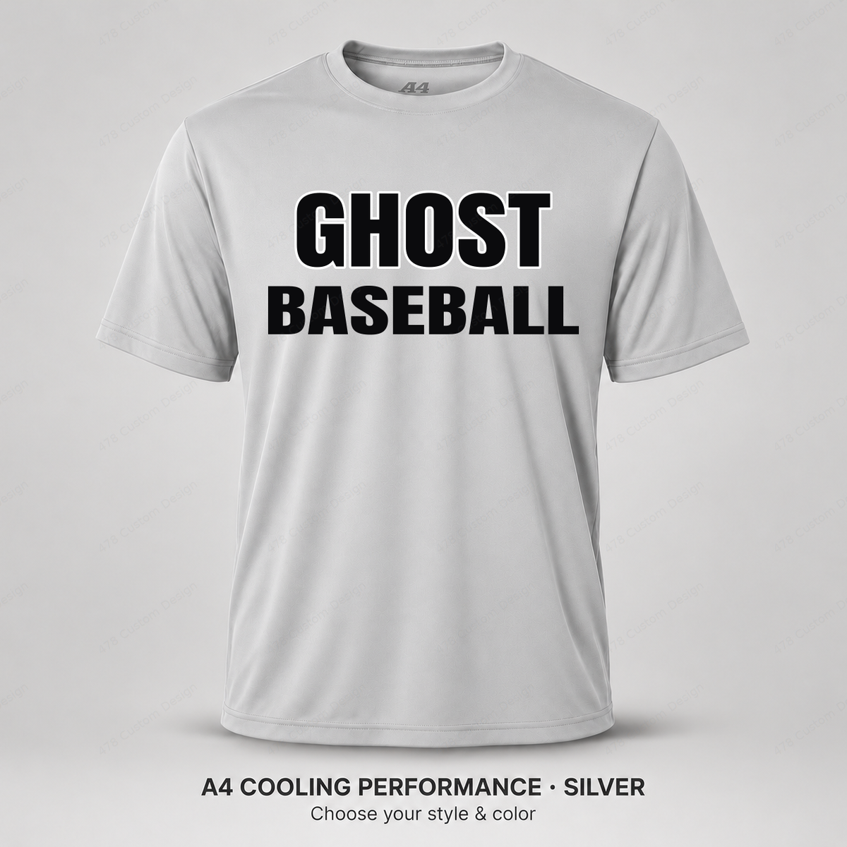 Ghost Baseball Stacked Athletic — Silver