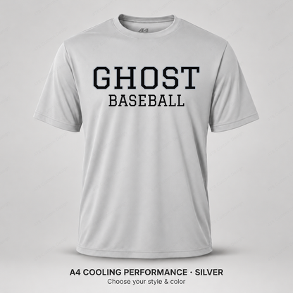 Ghost Baseball Varsity Lettering — Silver — corrected contrasting outlines