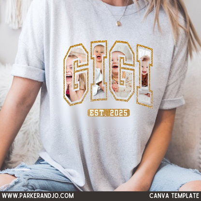 Custom Gigi Est.  Date Photo Top — design example 1