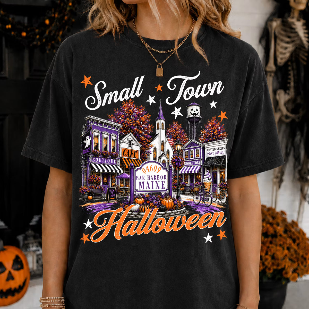 Small Town Halloween- Customizable!