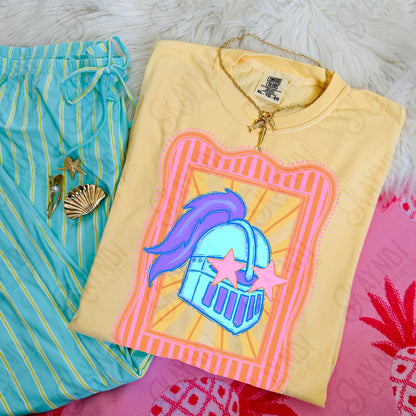 Preppy Blue Knight apparel mockup