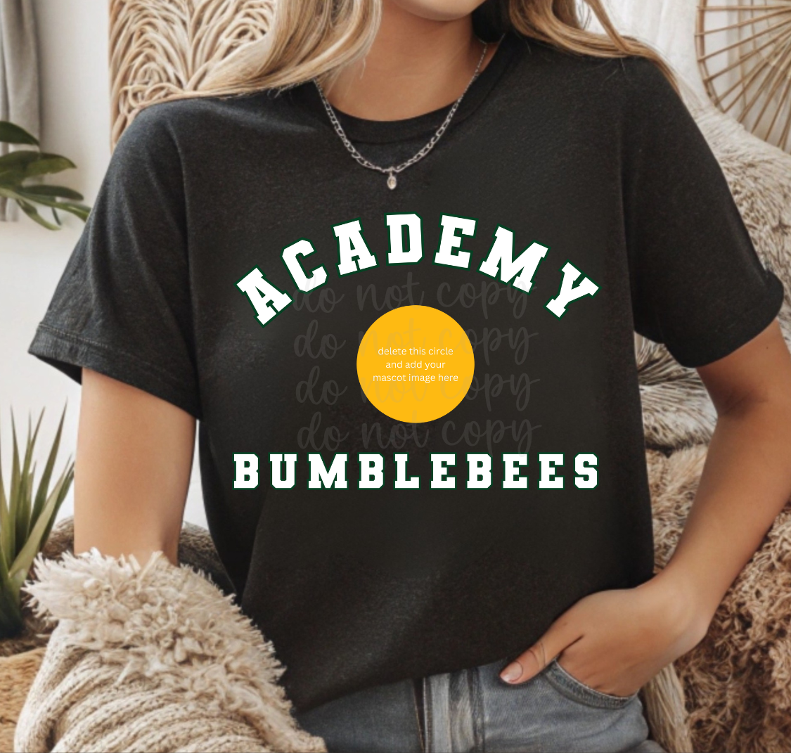 Custom Varsity Mascot Generic Top — design example 2