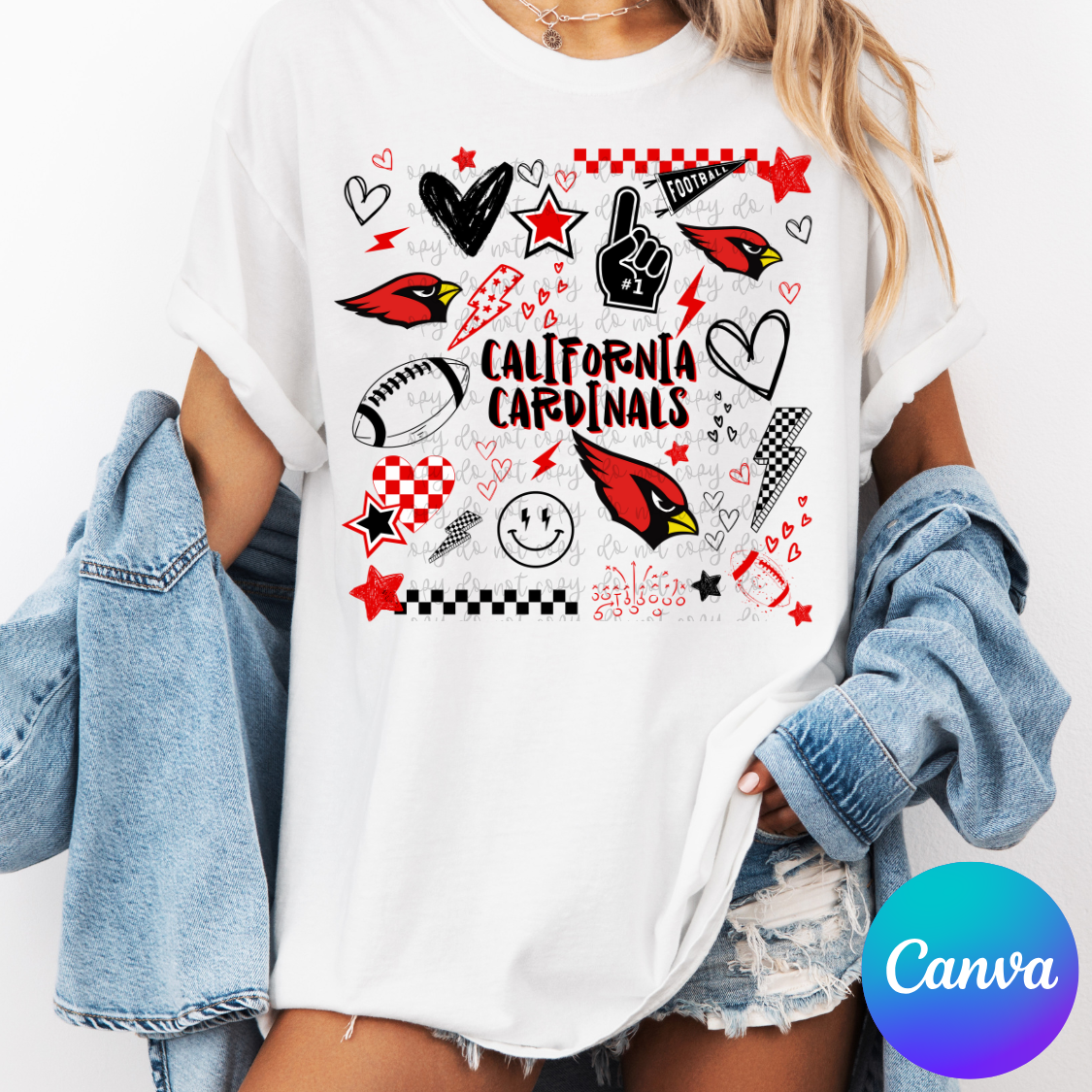 Custom Preppy Collage Top — design example 1