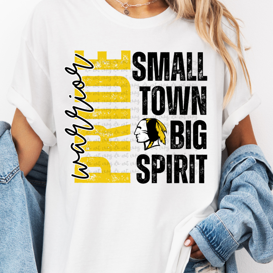 Custom Small Town Big Spirit Pride Top — design example 1