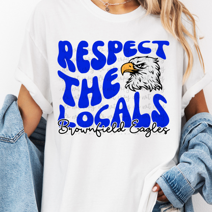 Custom Respect The Locals Mascot Top — design example 1