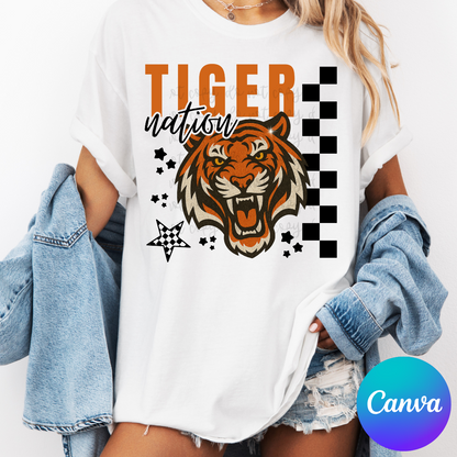 Custom Mascot Nation Checkered Top — design example 1