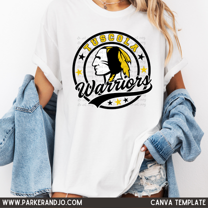 Custom Circle Stars Mascot Top — design example 1