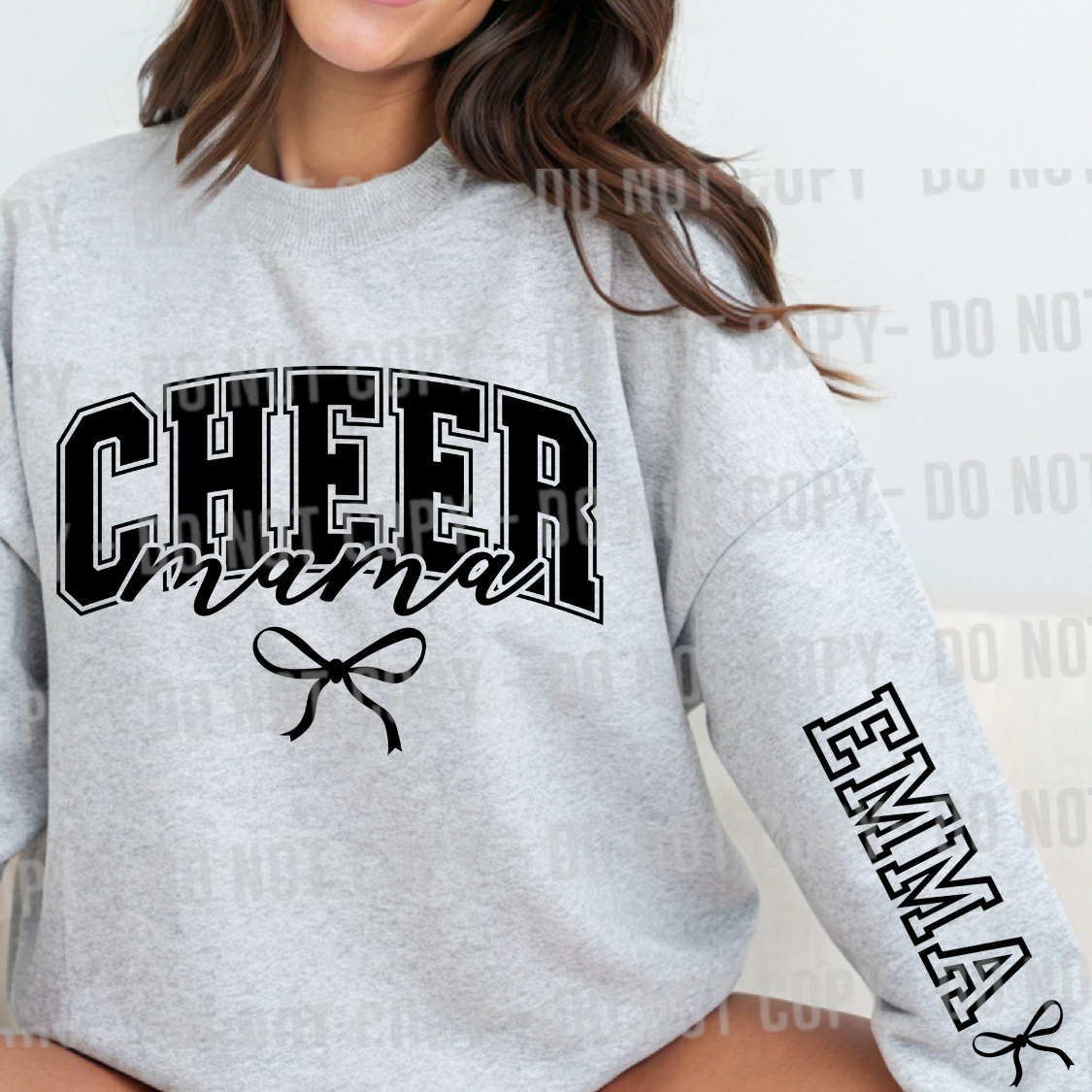 Custom Cheer Mama Top — design example 1
