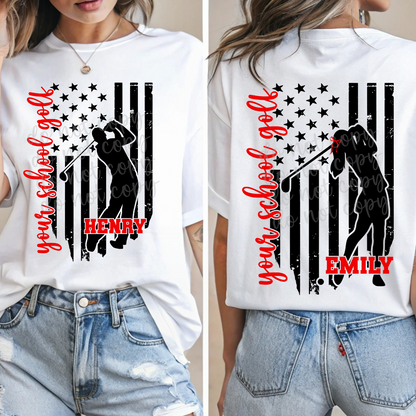 Custom Golf Flag Top — design example 1