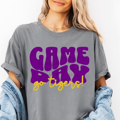 Custom Game Day Waved Text Top — design example 1