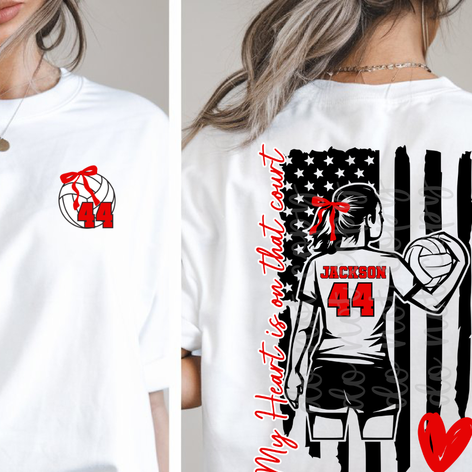 Custom Volleyball Player Flag Top — design example 1