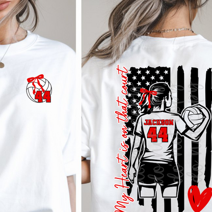 Custom Volleyball Player Flag Top — design example 1