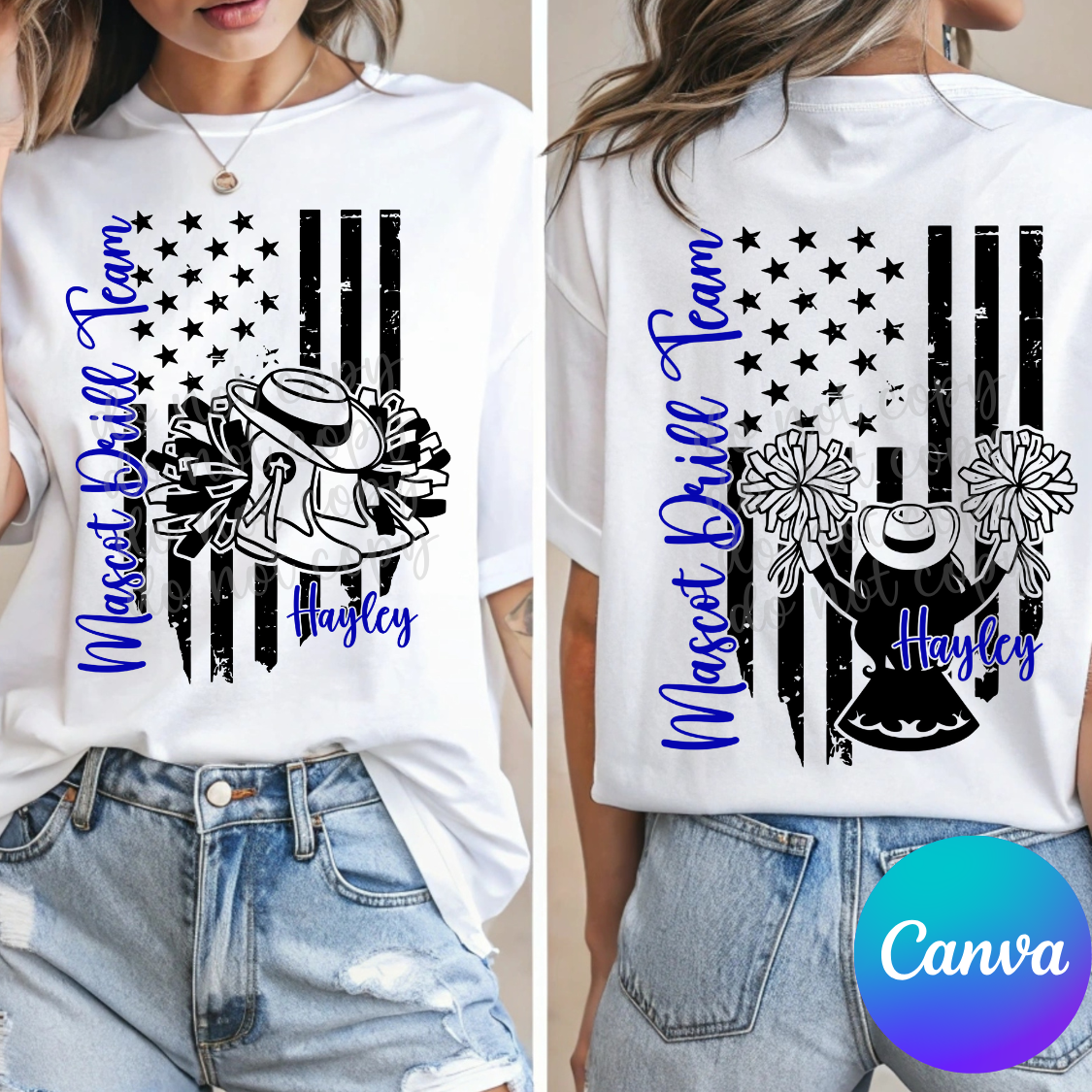 Custom Mascot Drill Team 2 Designs Top — design example 1