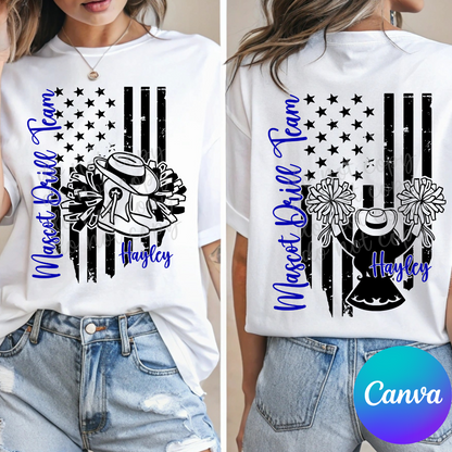 Custom Mascot Drill Team 2 Designs Top — design example 1