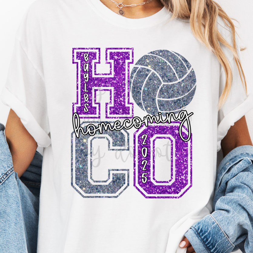 Custom Hoco Homecoming Volleyball Top — design example 1