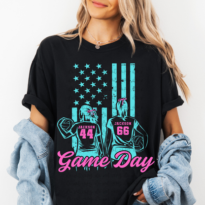Custom 2 Player Volleyball Flag Top — design example 1