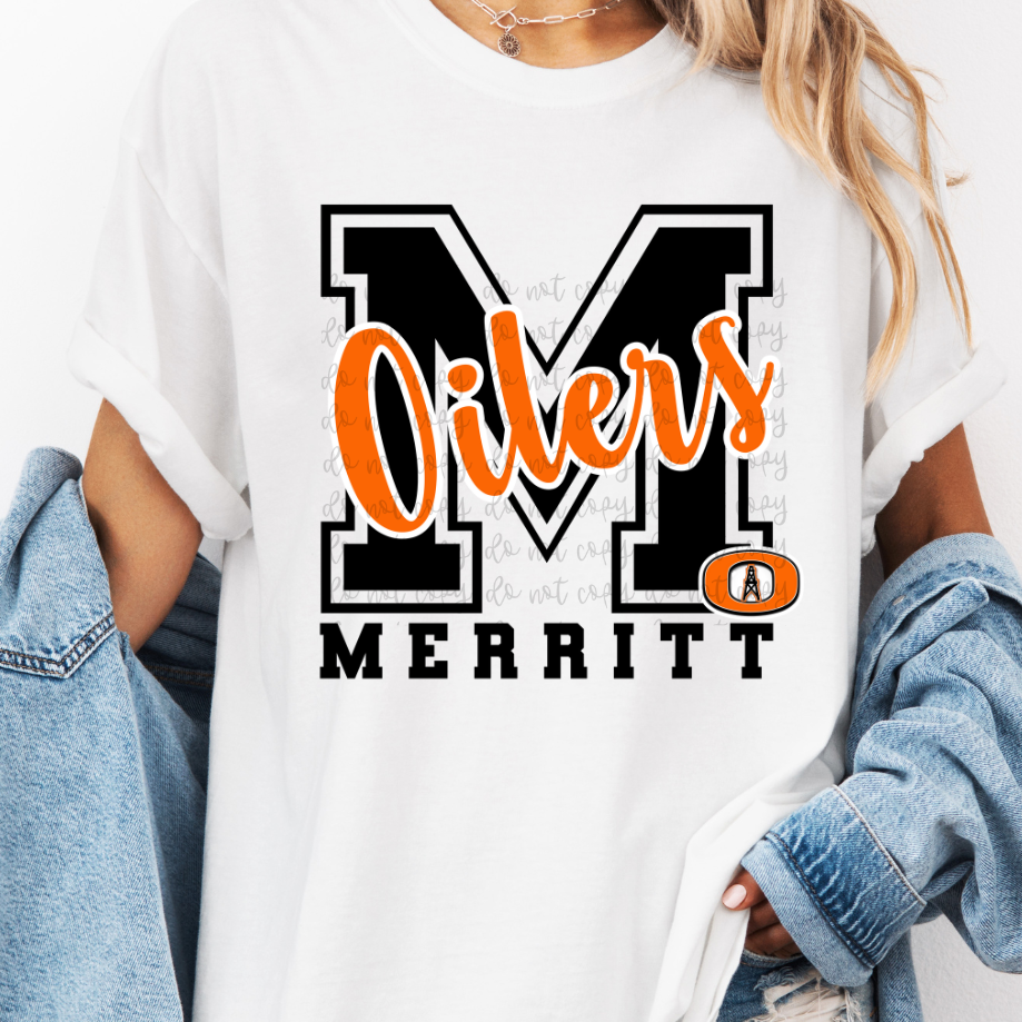 Custom Initial Mascot Team Spirit Top — design example 1