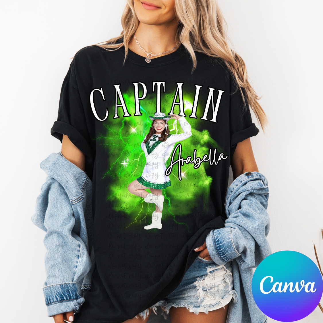 Custom Drill Team Photo Top — design example 1