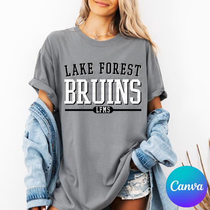 Custom Simple Varsity School Mascot Top — design example 1