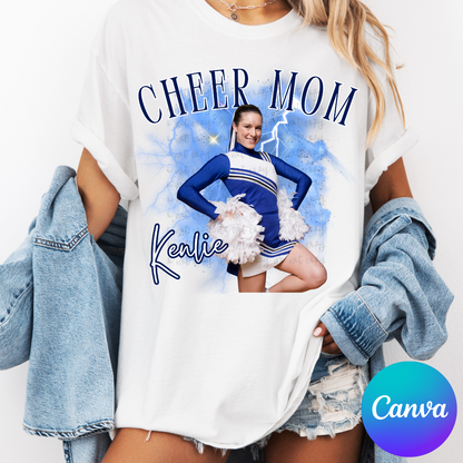 Custom Cheer Mom Photo Top — design example 1