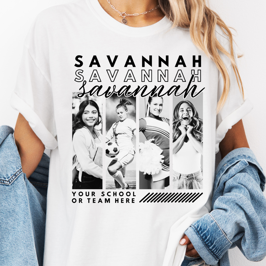 Custom 4 Photo  Name Top — design example 1