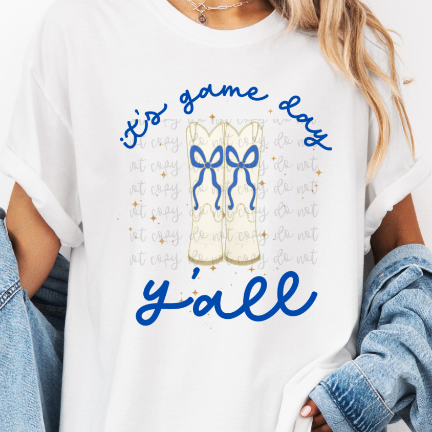 Custom It'S Game Day Y'All Boots Top — design example 1