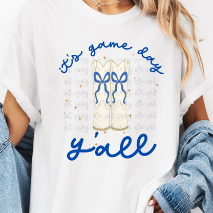 Custom It'S Game Day Y'All Boots Top — design example 1