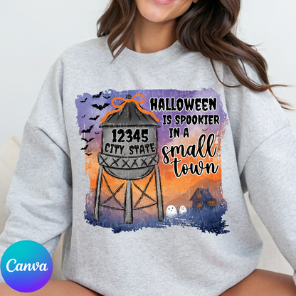 Custom Halloween Is Spookier In A Small Town Top — design example 1
